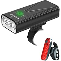 EBUYFIRE Luz Bicicleta LED Recargable USB- 3000 Lumens 5200 mAh Potente Luces Bicicleta Delantera y Trasera- 3 Modos…